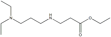 エチル3-{[3-(ジエチルアミノ)プロピル]アミノ}プロパン酸 化学構造式