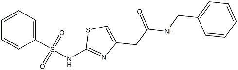 2-[2-(benzenesulfonamido)-1,3-thiazol-4-yl]-N-benzylacetamide Structure
