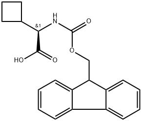 (R)-a-(Fmoc-amino)cyclobutaneacetic acid 化学構造式