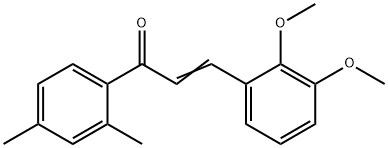 (2E)-3-(2,3-ジメトキシフェニル)-1-(2,4-ジメチルフェニル)プロプ-2-エン-1-オン 化学構造式