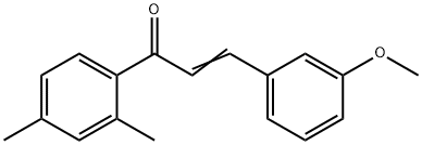 (2E)-1-(2,4-ジメチルフェニル)-3-(3-メトキシフェニル)プロプ-2-エン-1-オン 化学構造式