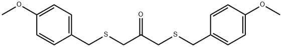 1,3-bis((4-methoxybenzyl)thio)propan-2-one Struktur