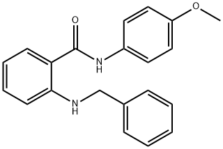 2-(BENZYLAMINO)-N-(4-METHOXYPHENYL)BENZAMIDE 化学構造式