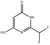 2-Difluoromethyl-6-hydroxy-3H-pyrimidin-4-one Struktur