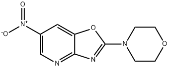 2-morpholino-6-nitrooxazolo[4,5-b]pyridine 化学構造式
