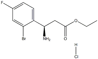 ethyl (R)-3-amino-3-(2-bromo-4-fluorophenyl)propanoate hydrochloride,934346-18-6,结构式
