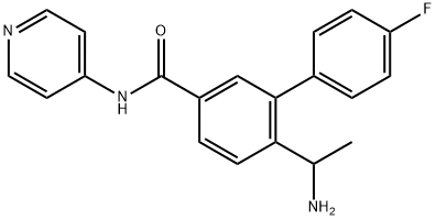 [1,1'-Biphenyl]-3-carboxamide, 6-(1-aminoethyl)-4'-fluoro-N-4-pyridinyl- Structure