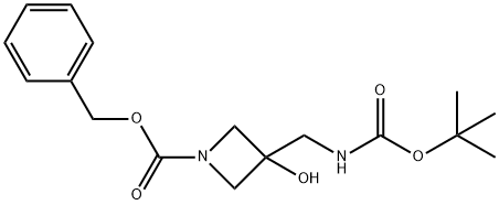 BENZYL3-({[(TERT-BUTOXY)CARBONYL]AMINO}METHYL)-3-HYDROXYAZETIDINE-1-CARBOXYLATE, 934665-23-3, 结构式