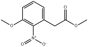 2-(3-甲氧基-2-硝基苯基)乙酸甲酯 结构式