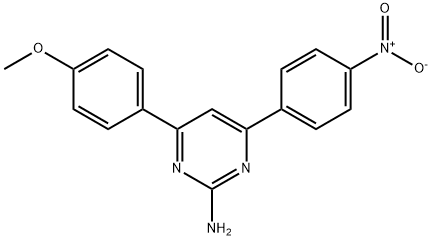 4-(4-methoxyphenyl)-6-(4-nitrophenyl)pyrimidin-2-amine Struktur