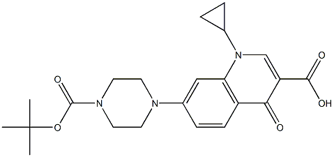 7-(4-(tert-Butoxycarbonyl)piperazin-1-yl)-1-cyclopropyl-4-oxo-1,4-dihydroquinoline-3-carboxylic acid 结构式