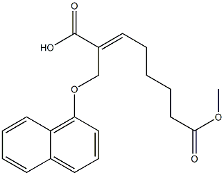 (E)-8-methoxy-2-((naphthalen-1-yloxy)methyl)-8-oxooct-2-enoic acid Structure