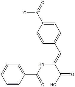 2-苯甲酰胺基-(3Z)-(41-硝基苯基)丙烯酸, 93634-58-3, 结构式