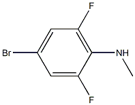 4-bromo-2,6-difluoro-N-methylaniline 结构式