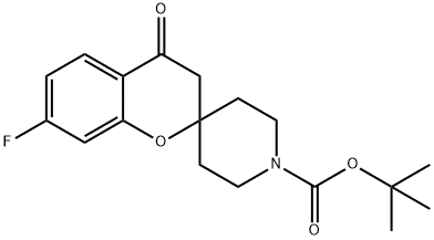 tert-butyl 7-fluoro-4-oxo-3,4-dihydro-1'H-spiro[chromene-2,4'-piperidine]-1'-carboxylate Struktur