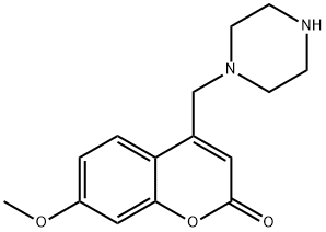 7-methoxy-4-(piperazin-1-ylmethyl)-2H-chromen-2-one Structure