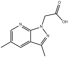 (3,5-Dimethyl-1H-pyrazolo[3,4-b]pyridin-1-yl)acetic acid Struktur