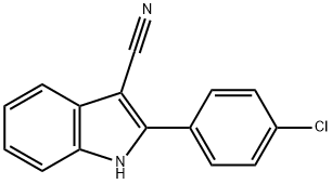 2-(4-chlorophenyl)-1H-indole-3-carbonitrile 化学構造式