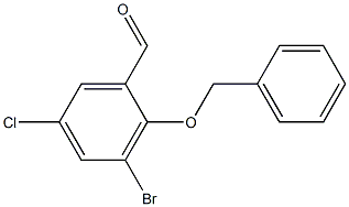 3-bromo-5-chloro-2-phenylmethoxybenzaldehyde Structure