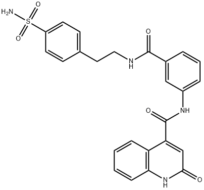 939760-13-1 4-QUINOLINECARBOXAMIDE, N-[3-[[[2-[4-(AMINOSULFONYL)PHENYL]ETHYL]AMINO]CARBONYL]PHENYL]-1,2-DIHYDRO-2-OXO-