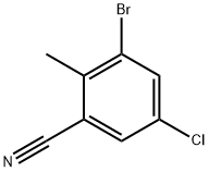 3-BROMO-5-CHLORO-2-METHYLBENZONITRILE Structure