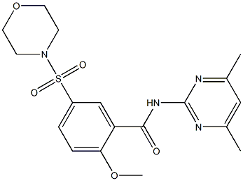 N-(4,6-dimethylpyrimidin-2-yl)-2-methoxy-5-morpholin-4-ylsulfonylbenzamide Structure