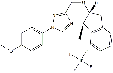(5AR,10BS)-5A,10B-二氢-2-(4-甲氧基苯基)-4H,6H-茚并[2,1-B][1,2,4]三唑[4,3-D][1,4]恶嗪四氟硼酸盐, 941283-79-0, 结构式