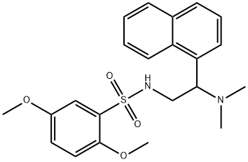 N-[2-(dimethylamino)-2-naphthalen-1-ylethyl]-2,5-dimethoxybenzenesulfonamide,941997-27-9,结构式