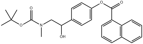 4-(2-((tert-butoxycarbonyl)(methyl)amino)-1-hydroxyethyl)phenyl 1-naphthoate Structure