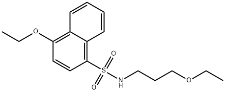 4-ethoxy-N-(3-ethoxypropyl)-1-naphthalenesulfonamide Structure