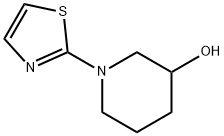 1-(1,3-thiazol-2-yl)piperidin-3-ol 化学構造式