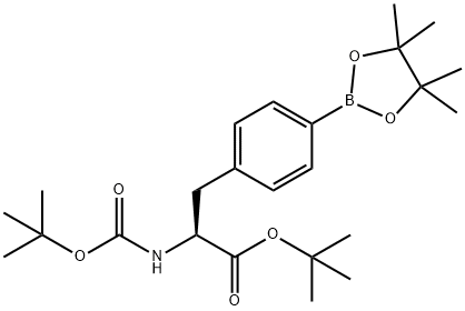 tert-butyl (S)-2-((tert-butoxycarbonyl)amino)-3-(4-(4,4,5,5-tetramethyl-1,3,2-dioxaborolan-2-yl)phenyl)propanoate,945259-94-9,结构式