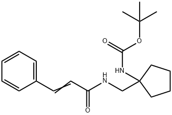tert-butyl N-(1-{[(2E)-3-phenylprop-2-enamido]methyl}cyclopentyl)carbamate Struktur