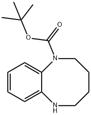 tert-butyl 1,2,3,4,5,6-hexahydro-1,6-benzodiazocine-1-carboxylate Struktur