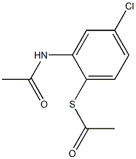 Ethanethioic acid, S-[2-(acetylamino)-4-chlorophenyl] ester Structure
