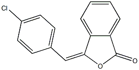 (3E)-3-[(4-chlorophenyl)methylidene]-2-benzofuran-1-one Structure