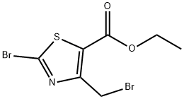 2-Bromo-4-bromomethyl-thiazole-5-carboxylic acid ethyl ester,949019-55-0,结构式