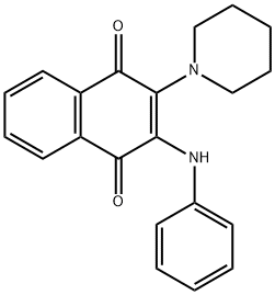 2-(phenylamino)-3-(piperidin-1-yl)naphthalene-1,4-dione 结构式