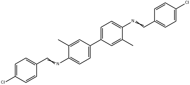 N,N'-bis(4-chlorobenzylidene)-3,3'-dimethyl-4,4'-biphenyldiamine Structure