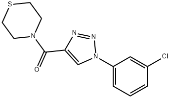 [1-(3-chlorophenyl)triazol-4-yl]-thiomorpholino-methanone Structure