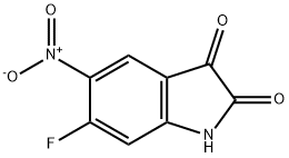 6-Fluoro-5-nitro-1H-indole-2,3-dione, 953751-33-2, 结构式