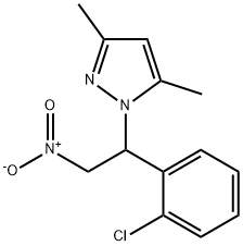 1-(1-(2-chlorophenyl)-2-nitroethyl)-3,5-dimethyl-1H-pyrazole Structure