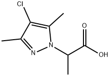 2-(4-Chloro-3,5-dimethyl-1H-pyrazol-1-yl)propanoic acid Struktur