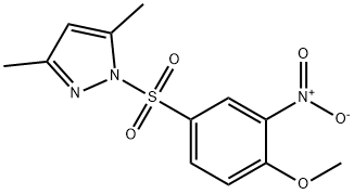 1-((4-methoxy-3-nitrophenyl)sulfonyl)-3,5-dimethyl-1H-pyrazole Struktur