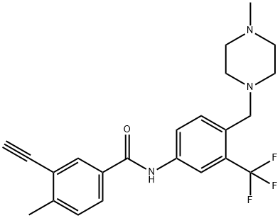 3-乙炔基-4-甲基-N-(4-((4-甲基哌嗪-1-基)甲基)-3-(三氟甲基)苯基)苯甲酰胺, 957147-18-1, 结构式