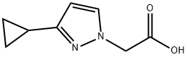 2-(3-环丙基-1H-吡唑-1-基)乙酸,957292-12-5,结构式