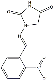 1-[(E)-(2-nitrophenyl)methylideneamino]imidazolidine-2,4-dione Structure