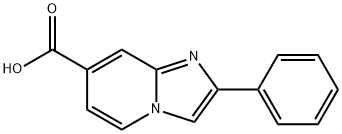 2-Phenyl-imidazo[1,2-a]pyridine-7-carboxylic acid 结构式