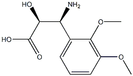 (2S,3S)-3-Amino-2-hydroxy-3-(2,3-dimethoxy-phenyl)-propionic     acid Struktur