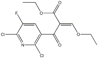 乙基 2-(2,6-二氯-5-氟尼古丁酰)-3-乙氧基丙烯酰基酯, 96568-05-7, 结构式